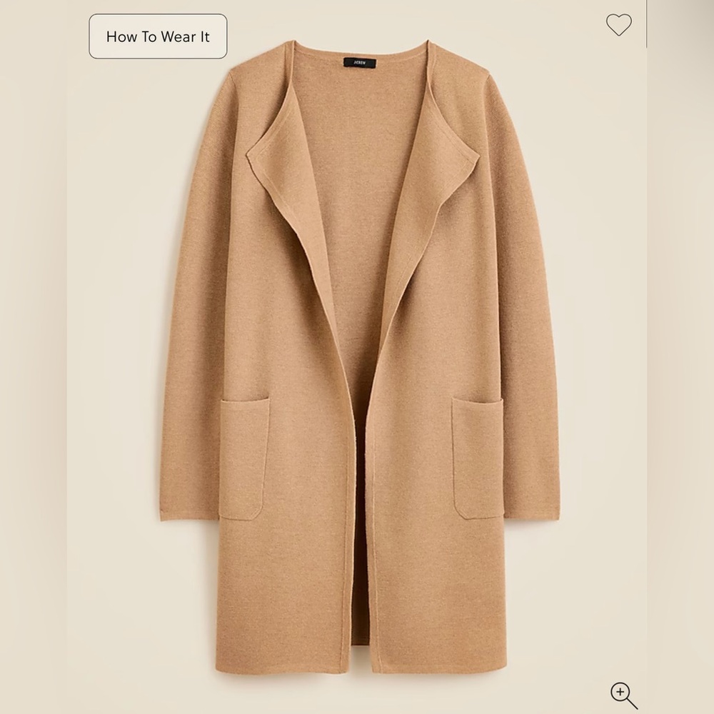 J Crew Juliette collarless sweater-blazer